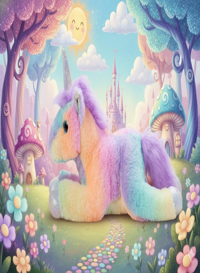 STRIDERS لعبة يونيكورن قطيفة ناعمة للأطفال - قوس قزح | حيوان محشو لطيف للأطفال | يونيكورن سحري قابل للعناق للبنات والأولاد | لعبة قطيفة ناعمة للعب - Image 4